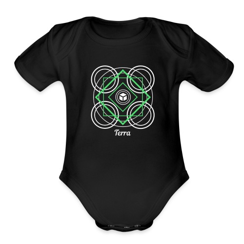 Terra Earth Element Alchemy Design - Organic Short Sleeve Baby Bodysuit