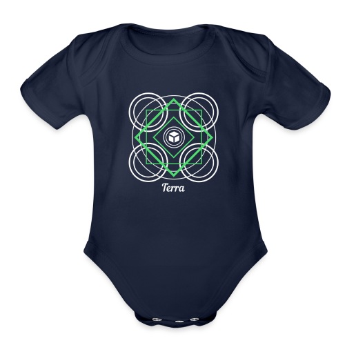 Terra Earth Element Alchemy Design - Organic Short Sleeve Baby Bodysuit