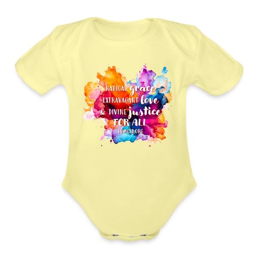 Grace Love Justice Color Splash - Organic Short Sleeve Baby Bodysuit
