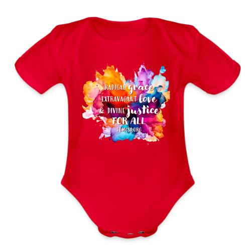 Grace Love Justice Color Splash - Organic Short Sleeve Baby Bodysuit