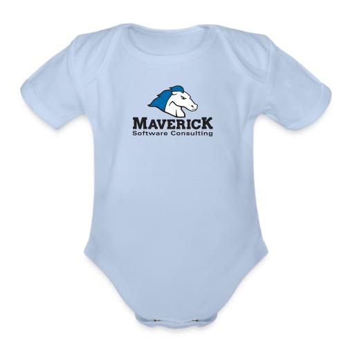 MSC Logo Black Letters - Organic Short Sleeve Baby Bodysuit