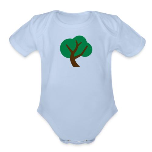 Gently Swaying Tree - Organic Short Sleeve Baby Bodysuit