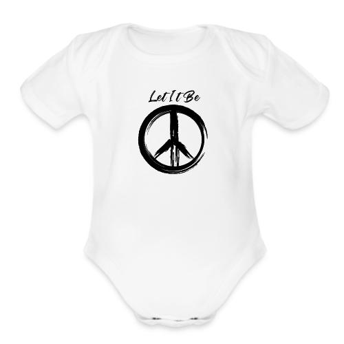 Let It Be - Organic Short Sleeve Baby Bodysuit