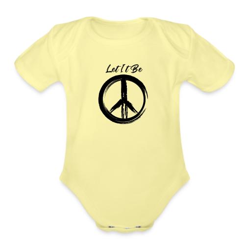 Let It Be - Organic Short Sleeve Baby Bodysuit