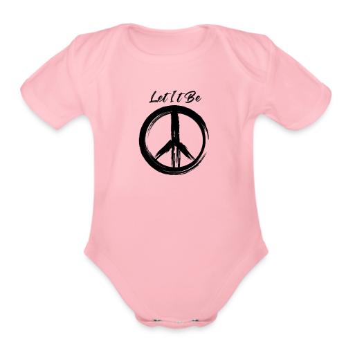 Let It Be - Organic Short Sleeve Baby Bodysuit