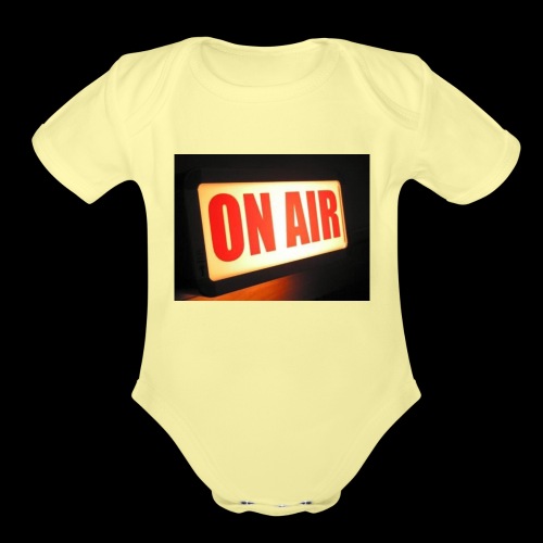 On Air Radio Light - Organic Short Sleeve Baby Bodysuit