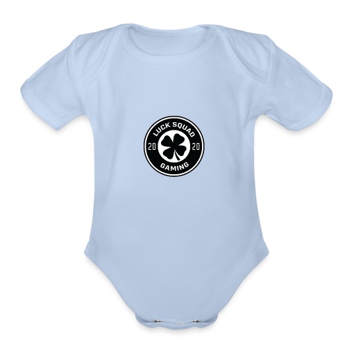 LuckSquadGaming Logo v3 - Organic Short Sleeve Baby Bodysuit