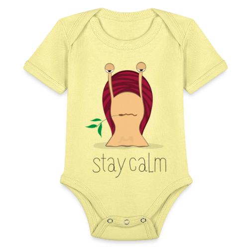 snail - Organic Short Sleeve Baby Bodysuit