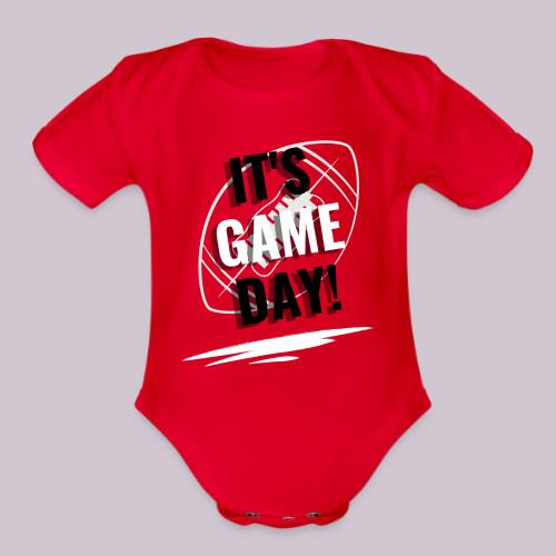 It's Game Day Football - Organic Short Sleeve Baby Bodysuit