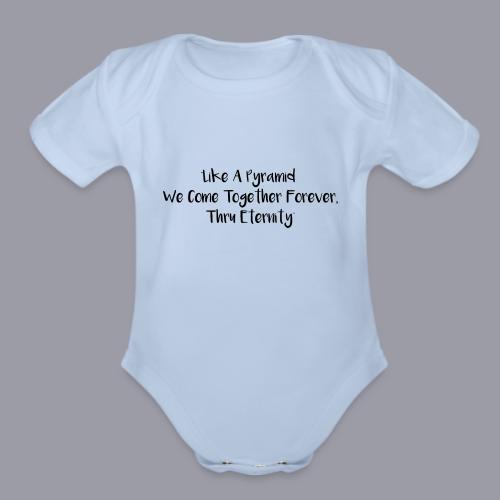 TOGETHER FOREVER (BLACK PRINT) - Organic Short Sleeve Baby Bodysuit