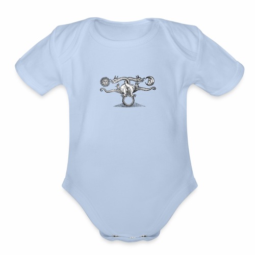 Alchemical DragonSerpent Symbolism Esoteric - Organic Short Sleeve Baby Bodysuit
