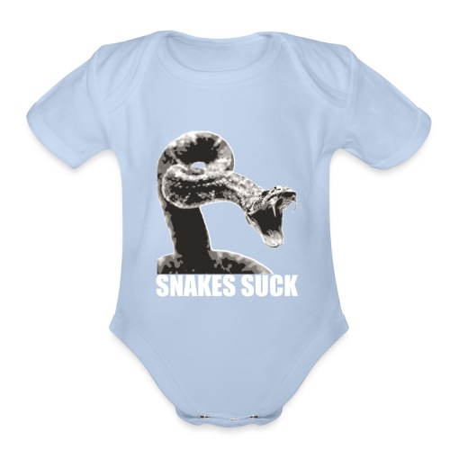 Snakes Suck - Organic Short Sleeve Baby Bodysuit