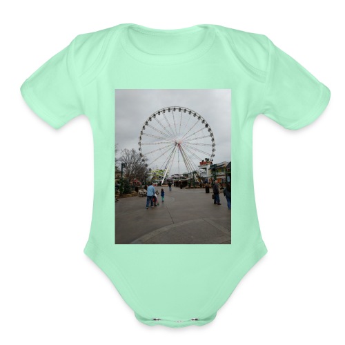 The Wheel from The Island in Pigeon Forge. - Organic Short Sleeve Baby Bodysuit