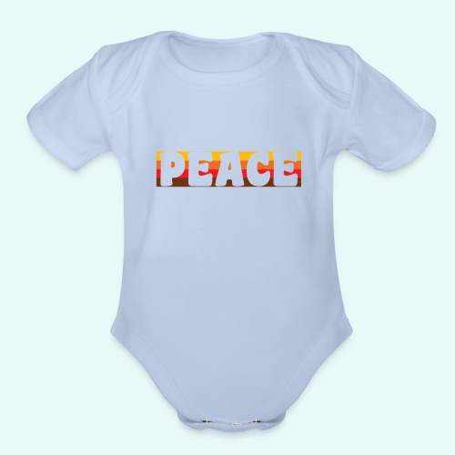 Peace - Organic Short Sleeve Baby Bodysuit