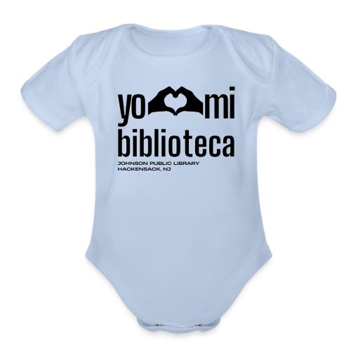 Yo Amo Mi Biblioteca (Black) - Organic Short Sleeve Baby Bodysuit