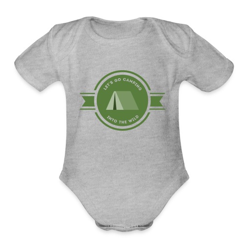 Let's go Camping Into the Wild T-shirt - Organic Short Sleeve Baby Bodysuit