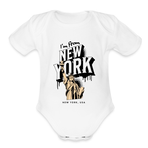 New Yorker - Organic Short Sleeve Baby Bodysuit