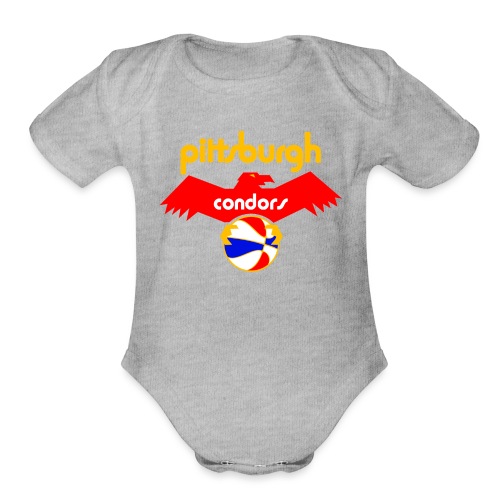 Pittsburgh Condors - On Gray - Organic Short Sleeve Baby Bodysuit