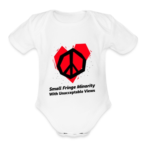 We Are a Small Fringe Canadian - Organic Short Sleeve Baby Bodysuit