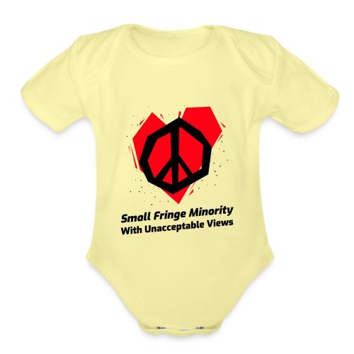 We Are a Small Fringe Canadian - Organic Short Sleeve Baby Bodysuit