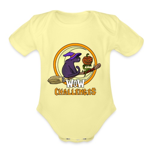 WOW Chal Hallow Pets NO OUTLINE - Organic Short Sleeve Baby Bodysuit