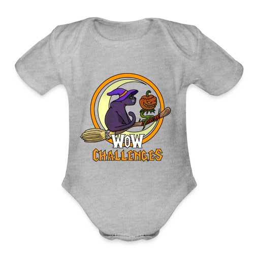 WOW Chal Hallow Pets NO OUTLINE - Organic Short Sleeve Baby Bodysuit