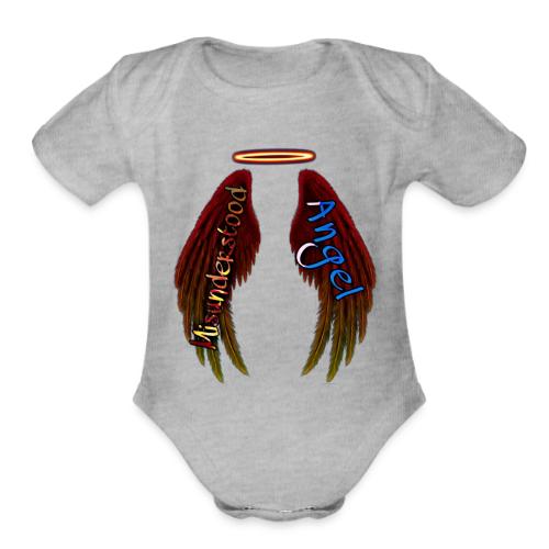 Misunderstood Angel (Demon Wings) - Organic Short Sleeve Baby Bodysuit