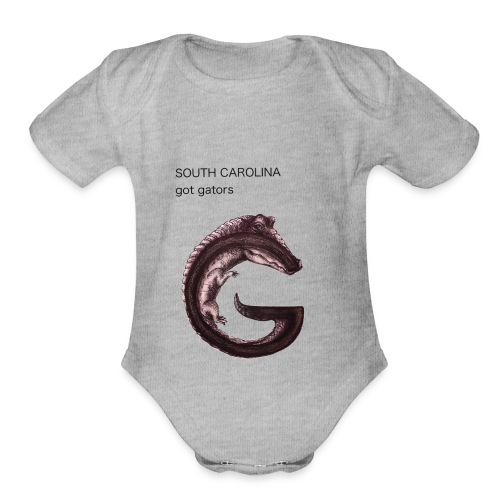 South Carolina gator - Organic Short Sleeve Baby Bodysuit
