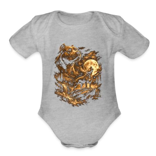 Pit Bull Howling Moon Fantasy Forest Tee - Organic Short Sleeve Baby Bodysuit