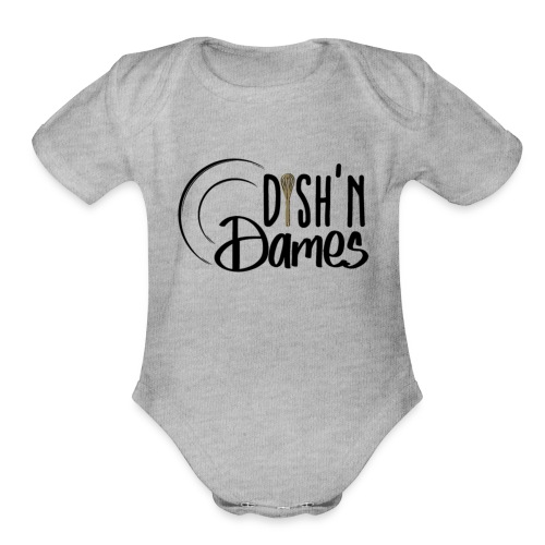 Dish'n Dames Black & Gold - Organic Short Sleeve Baby Bodysuit