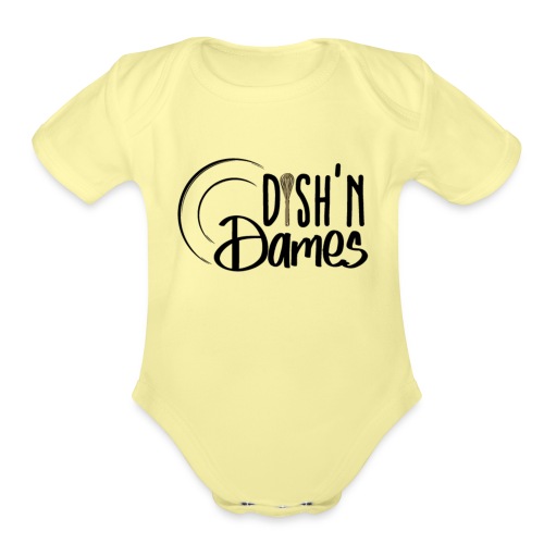 Dish'n Dames Black & Gold - Organic Short Sleeve Baby Bodysuit