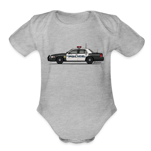 design crown vic menifee police - Organic Short Sleeve Baby Bodysuit