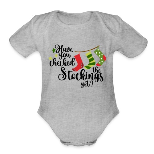 Checked the Stockings? - Organic Short Sleeve Baby Bodysuit