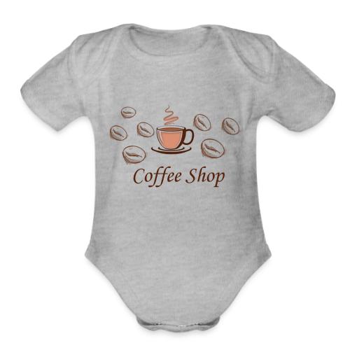 Coffee. - Organic Short Sleeve Baby Bodysuit