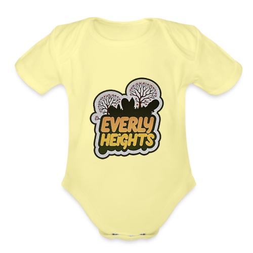 Everly Heights Sunburst Logo - Organic Short Sleeve Baby Bodysuit