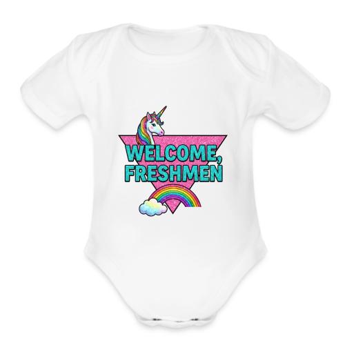Welcome, Freshmen - Organic Short Sleeve Baby Bodysuit