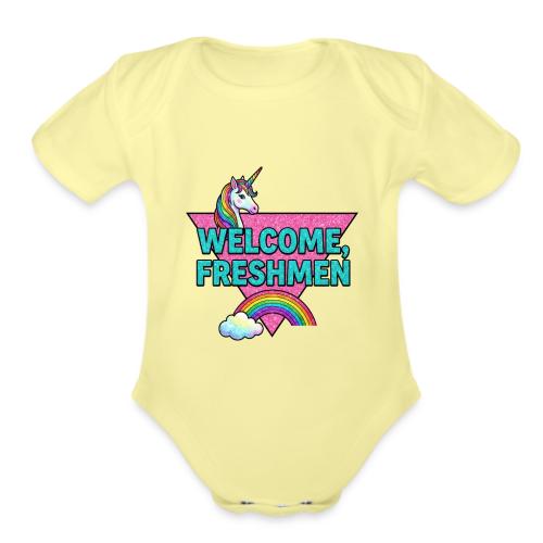 Welcome, Freshmen - Organic Short Sleeve Baby Bodysuit