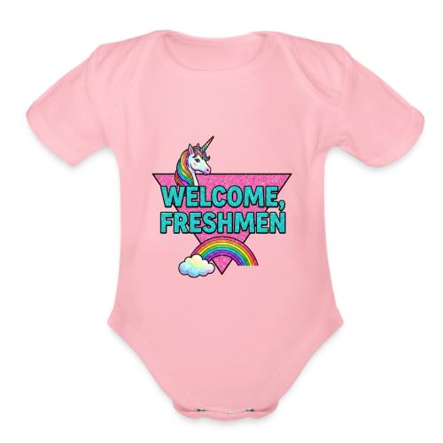 Welcome, Freshmen - Organic Short Sleeve Baby Bodysuit