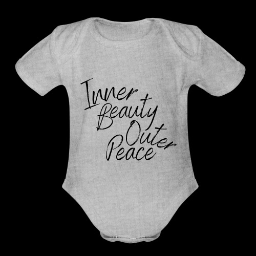 Inner Beauty Outer Peace - Organic Short Sleeve Baby Bodysuit