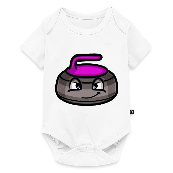 Curling stone mascot - pink Baby Premium short-sleeve bodysuit