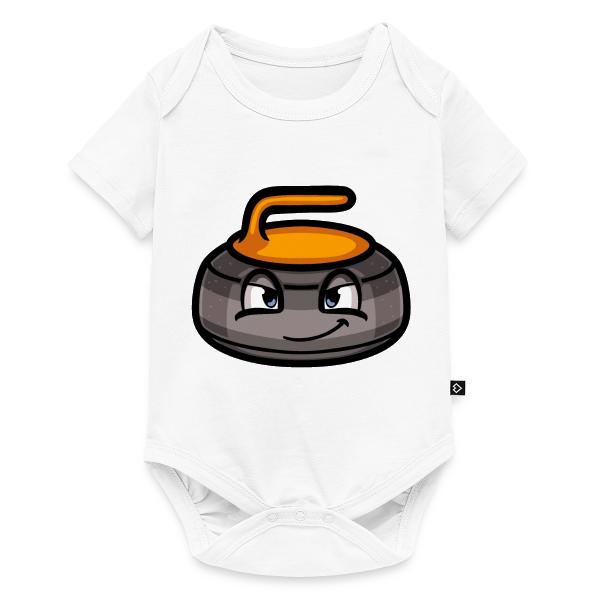 Curling stone mascot - yellow Baby Premium short-sleeve bodysuit