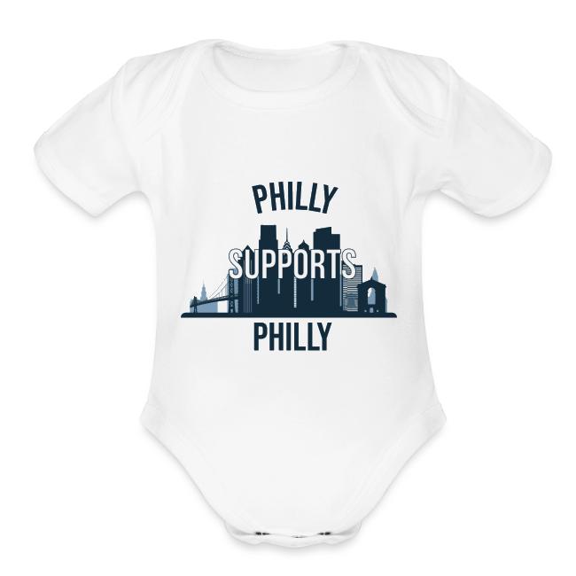 Philly Supports Philly skyline blue transparentbg