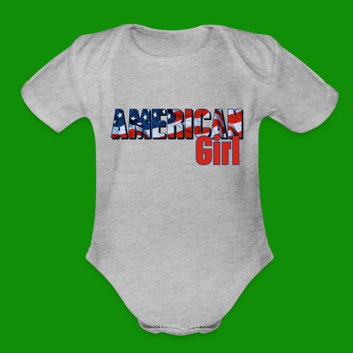 AMERICAN GIRL - Organic Short Sleeve Baby Bodysuit