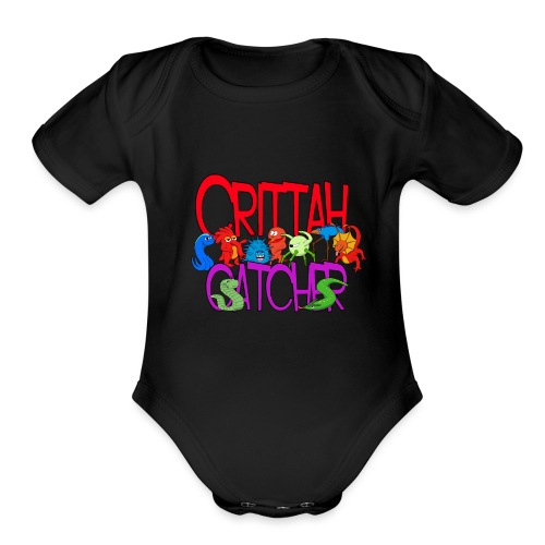 crittah catcher - Organic Short Sleeve Baby Bodysuit