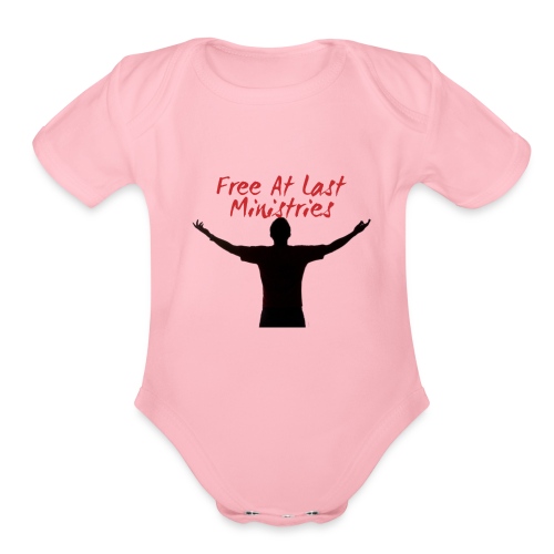 Free At Last Ministries Logo - Organic Short Sleeve Baby Bodysuit