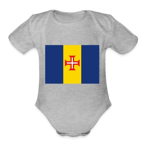 Madeira Flag - Organic Short Sleeve Baby Bodysuit