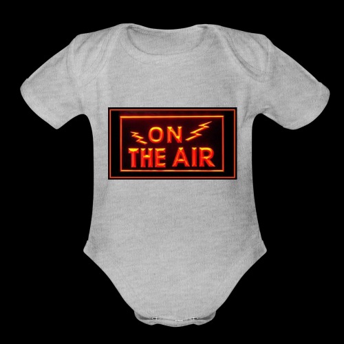On the Air Neon Radio Sign - Organic Short Sleeve Baby Bodysuit
