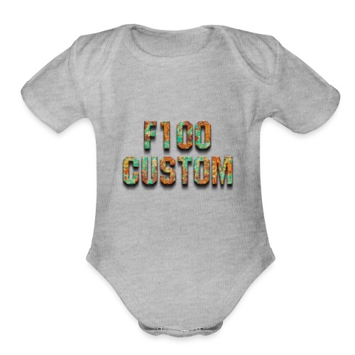 Rusty Ford F100 - Customizable - Organic Short Sleeve Baby Bodysuit