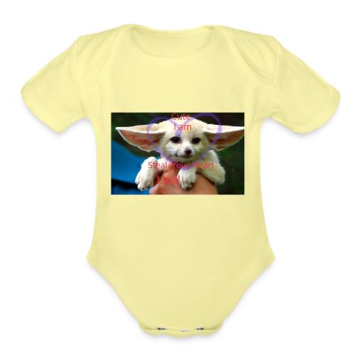 baby fox - Organic Short Sleeve Baby Bodysuit