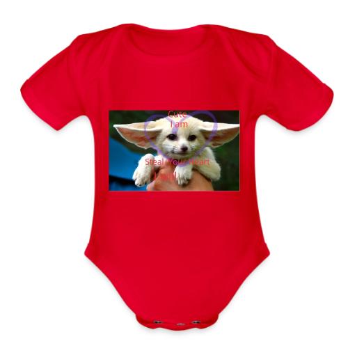 baby fox - Organic Short Sleeve Baby Bodysuit